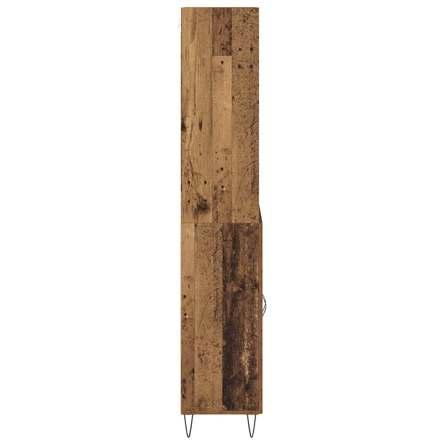 Hoge kast Oud Hout 69,5 x 32,5 x 180 cm Bewerkt hout