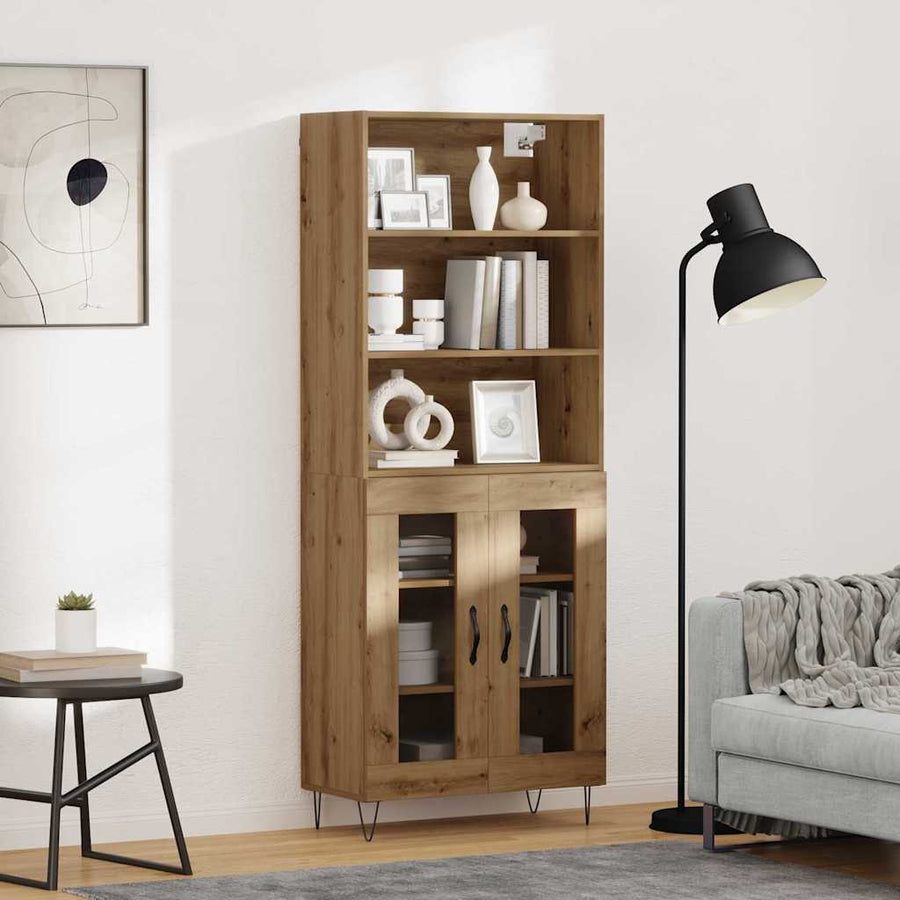 Hoge kast Artisan Eiken 69,5 x 32,5 x 180 cm Bewerkt hout
