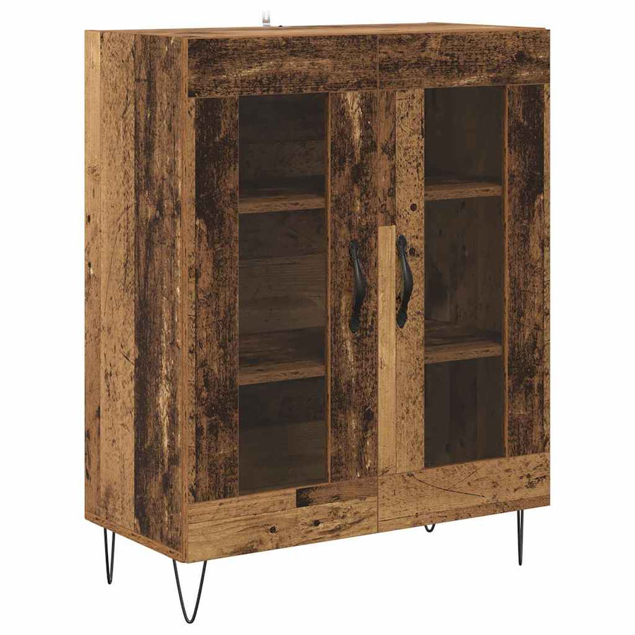 Hoge kast Oud Hout 69,5 x 34 x 180 cm Bewerkt hout