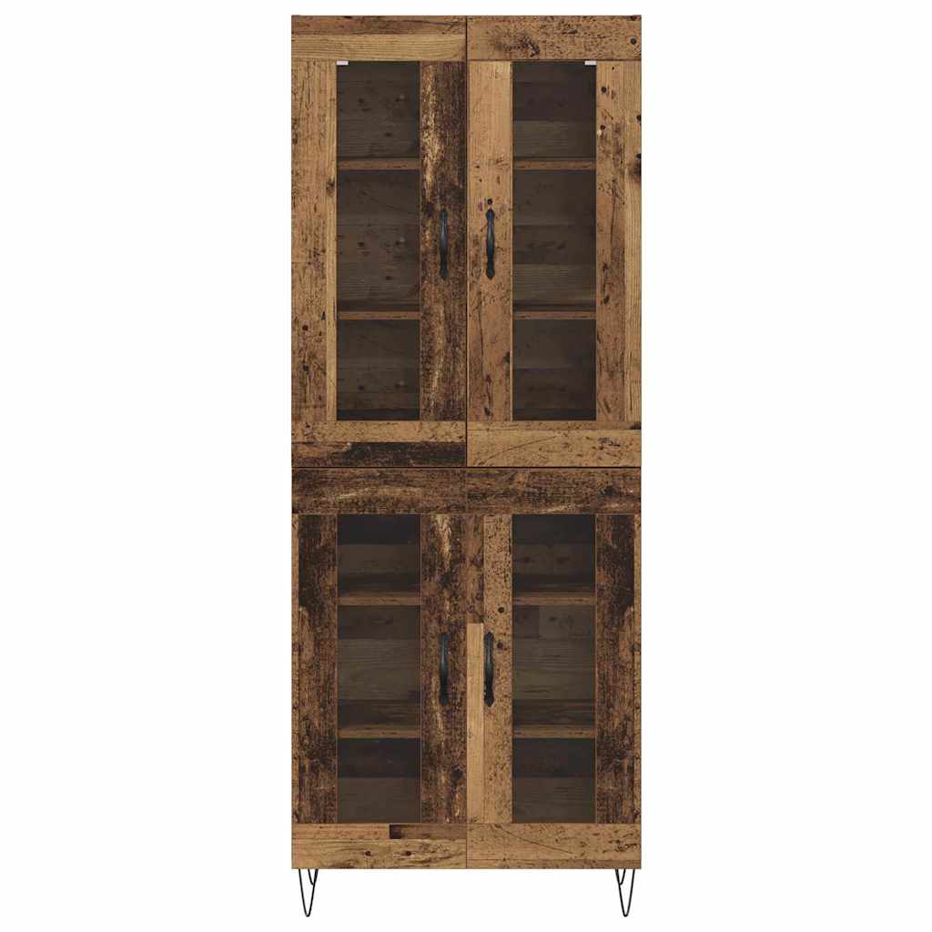Hoge kast Oud Hout 69,5 x 34 x 180 cm Bewerkt hout