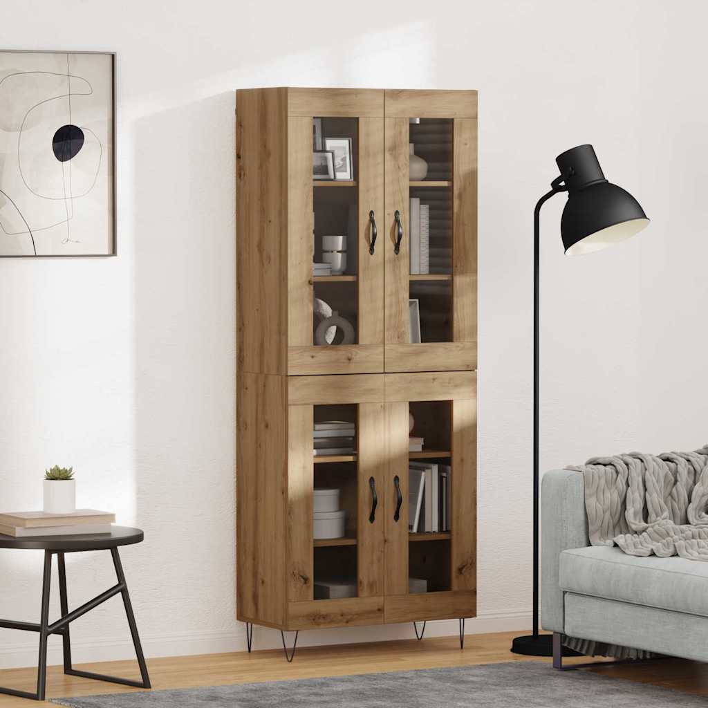 Hoge kast Artisan Eiken 69,5 x 34 x 180 cm Bewerkt hout