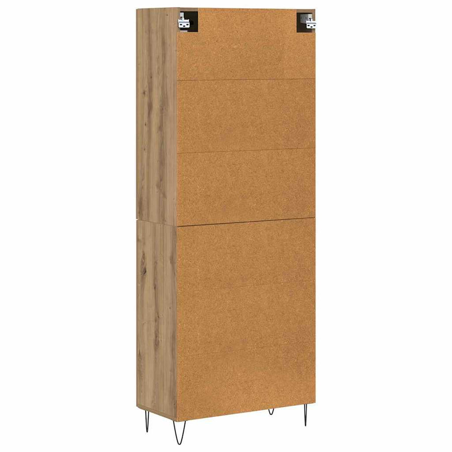 Hoge kast Artisan Eiken 69,5 x 34 x 180 cm Bewerkt hout