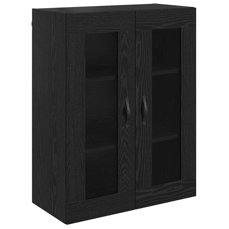 Hoge kast Zwart Eiken 69,5 x 34 x 180 cm Bewerkt hout