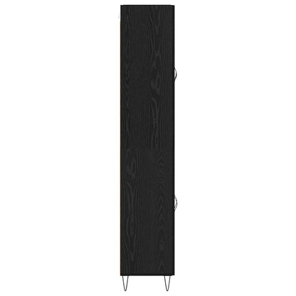 Hoge kast Zwart Eiken 69,5 x 34 x 180 cm Bewerkt hout