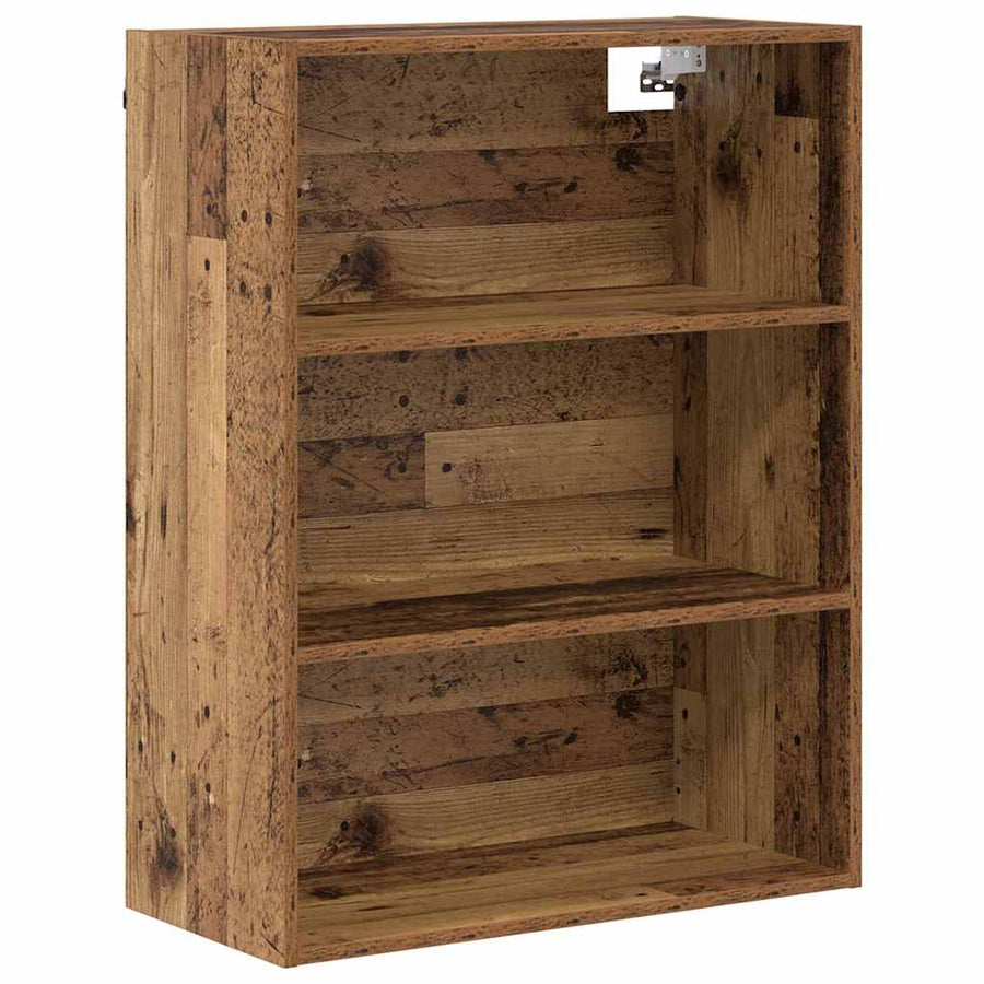 Hoge kast Oud Hout 69,5 x 34 x 180 cm Geengineerd Hout en Glas