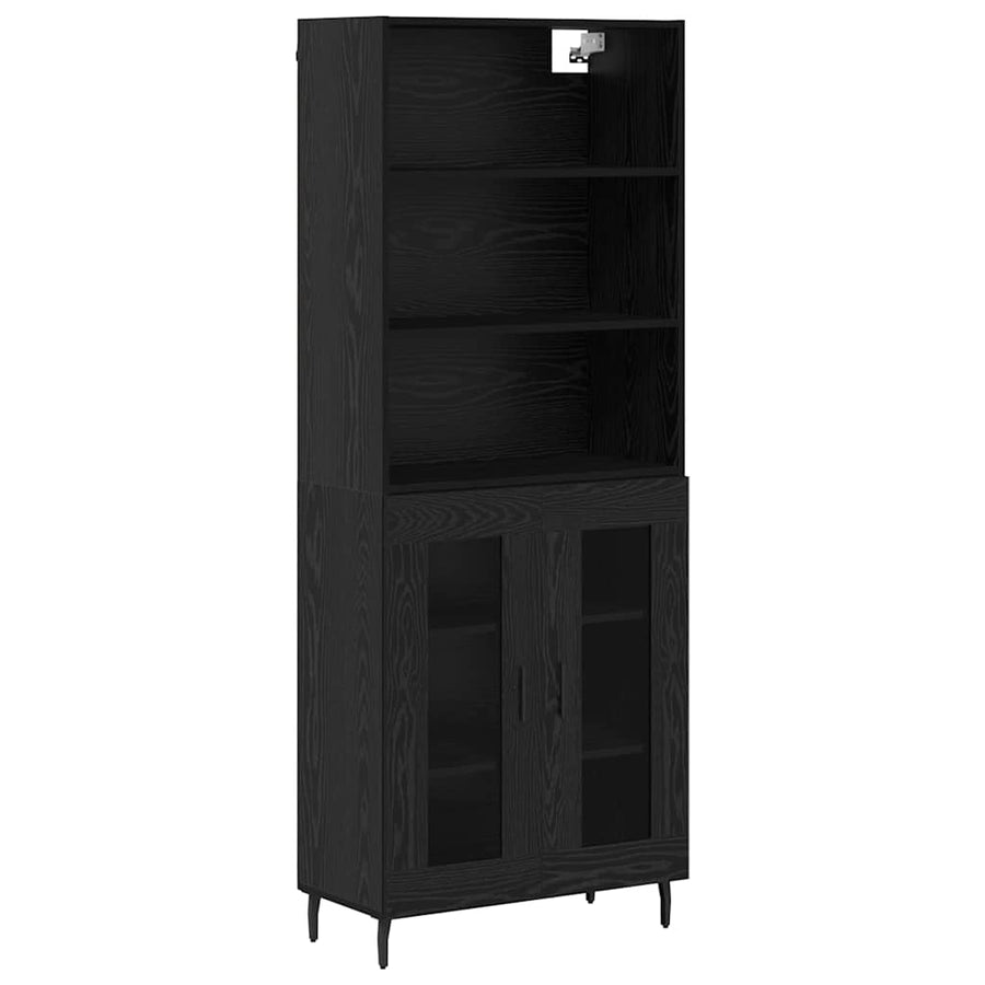 Hoge kast Zwart Eiken 69,5 x 34 x 180 cm
