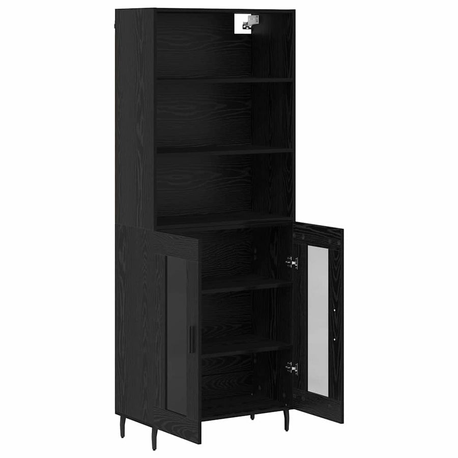 Hoge kast Zwart Eiken 69,5 x 34 x 180 cm