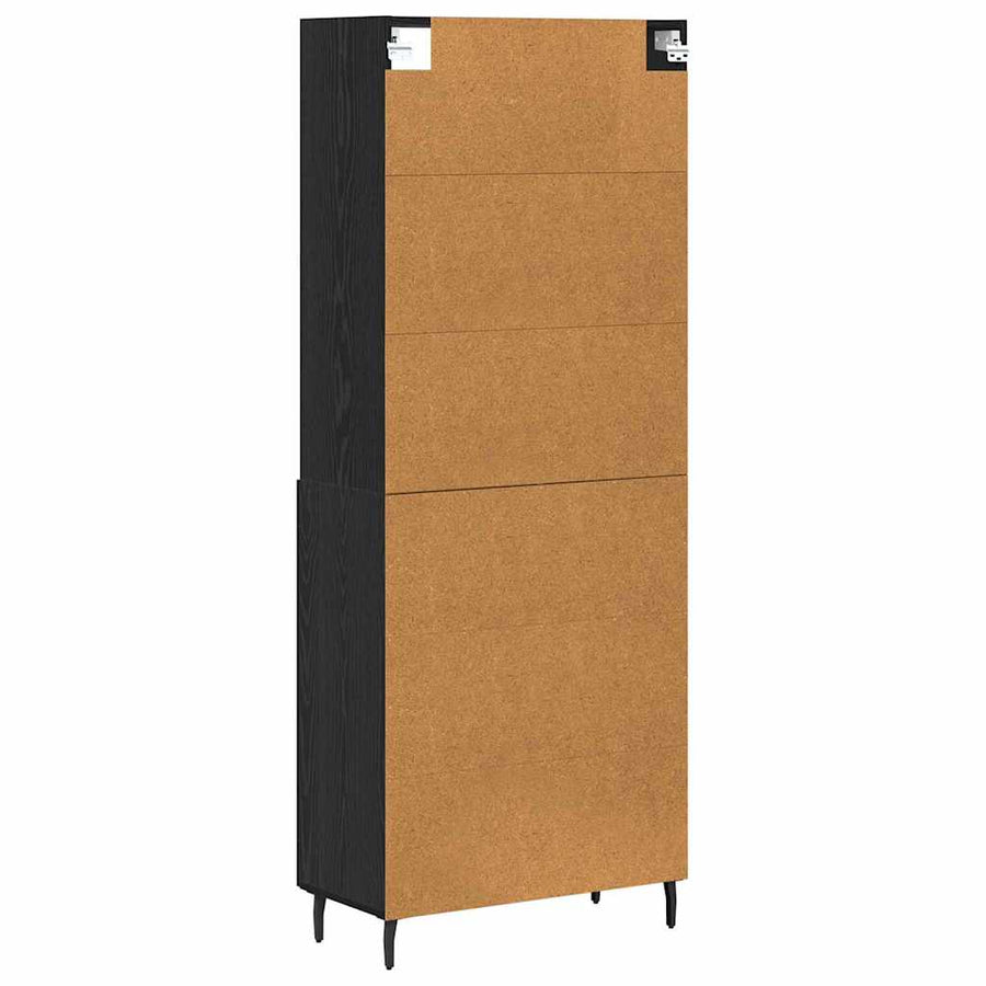 Hoge kast Zwart Eiken 69,5 x 34 x 180 cm