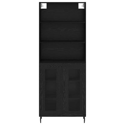 Hoge kast Zwart Eiken 69,5 x 34 x 180 cm