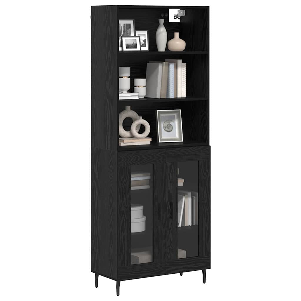 Hoge kast Zwart Eiken 69,5 x 34 x 180 cm