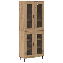 Highboard 2 pcs Artisan Eiken Geengineerd Hout en Glas