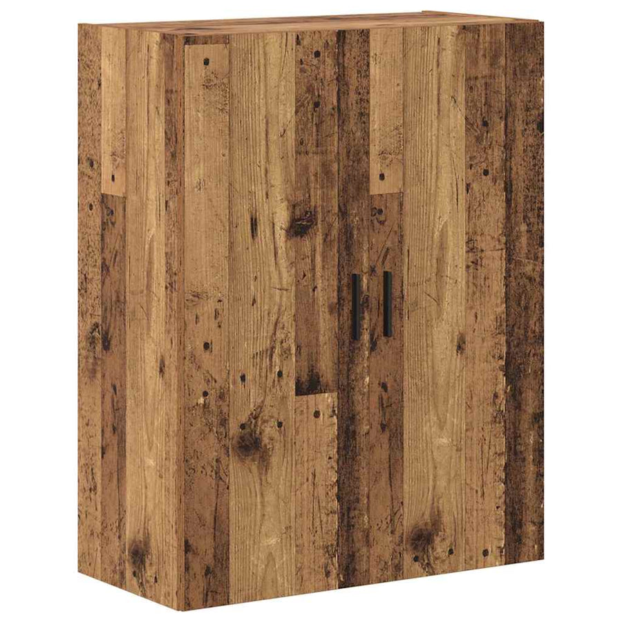 Hoge kast Oud hout 69,5 x 34 x 180 cm Bewerkt hout