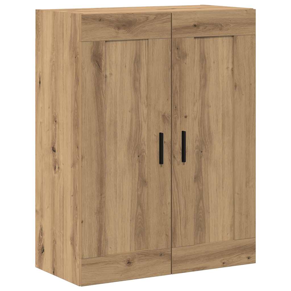 Hoge kast 2 pcs Artisan Eiken Geengineerd Hout en Glas