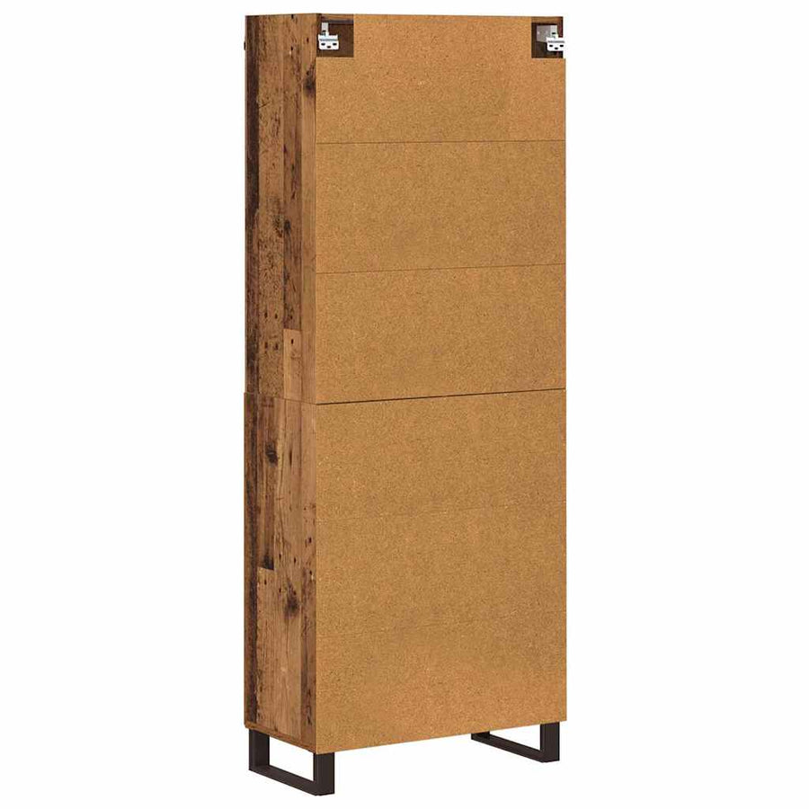 Hoge kast Oudhout 69,5 x 34 x 180 cm Bewerkt hout