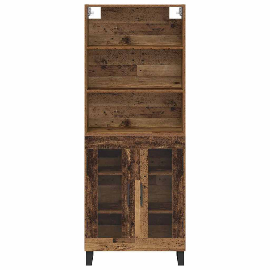 Hoge kast Oudhout 69,5 x 34 x 180 cm Bewerkt hout