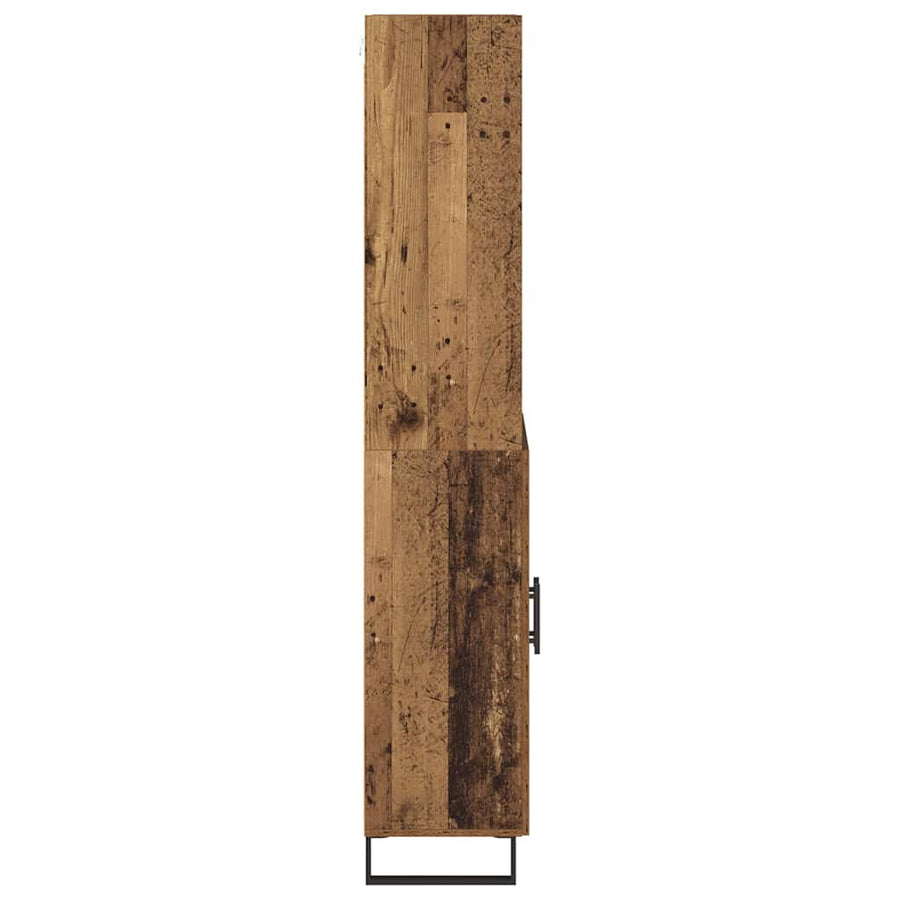 Hoge kast Oudhout 69,5 x 34 x 180 cm Bewerkt hout