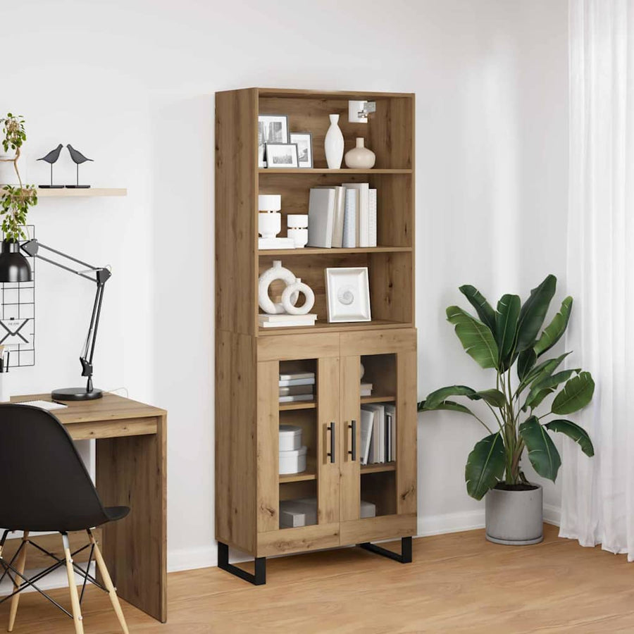 Hoge kast Artisan Eiken 69,5 x 34 x 180 cm Bewerkt hout