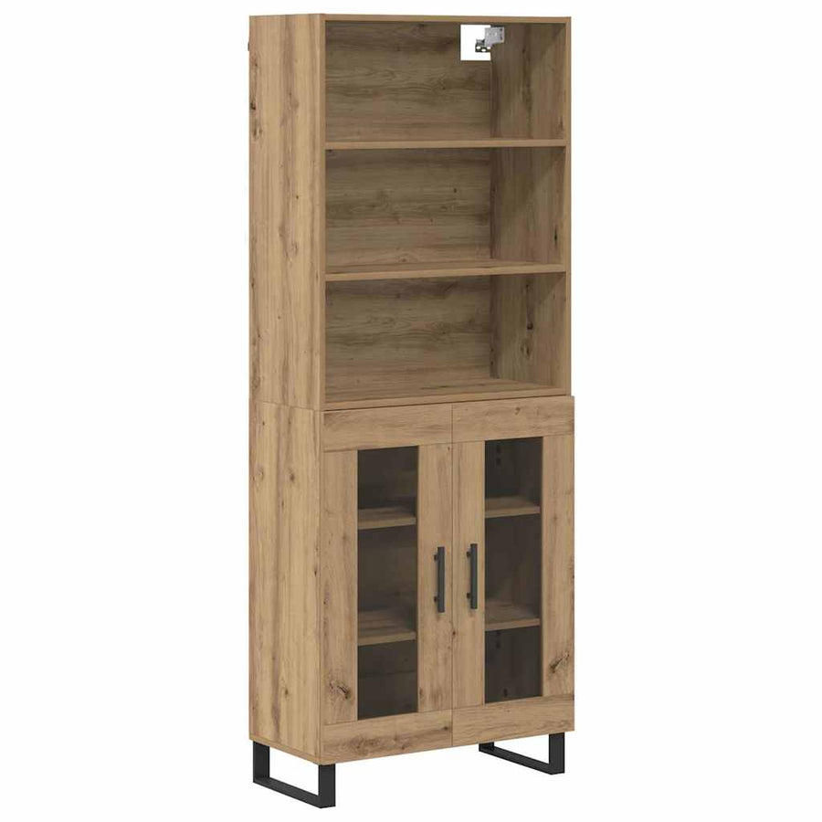 Hoge kast Artisan Eiken 69,5 x 34 x 180 cm Bewerkt hout