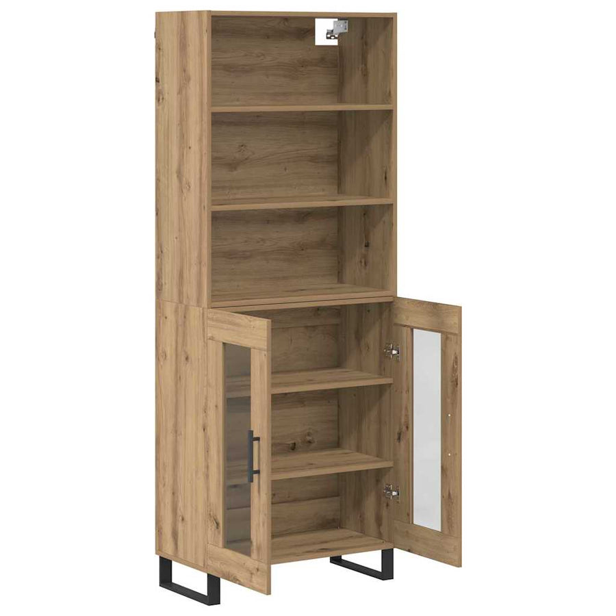 Hoge kast Artisan Eiken 69,5 x 34 x 180 cm Bewerkt hout