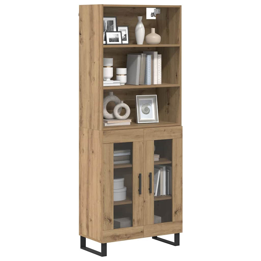 Hoge kast Artisan Eiken 69,5 x 34 x 180 cm Bewerkt hout