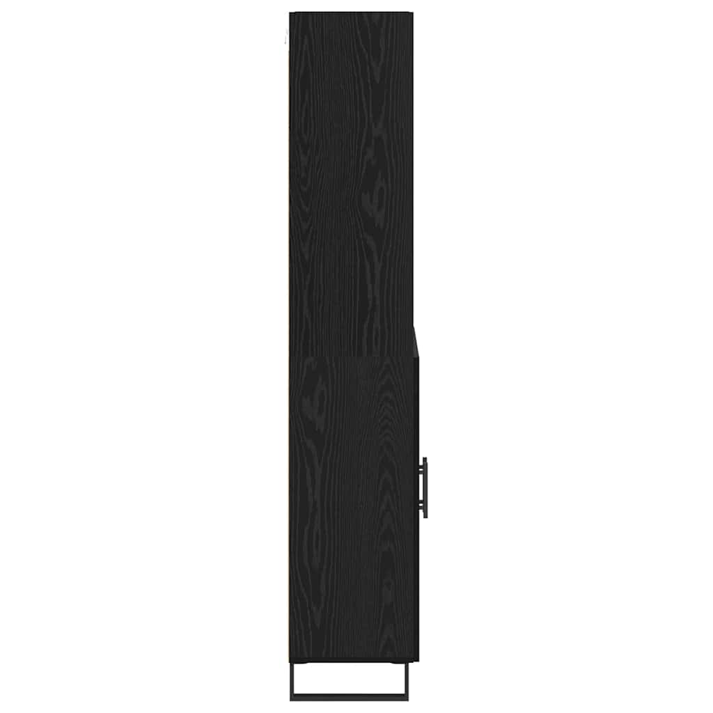 Hoge kast Zwart Eiken 69,5 x 34 x 180 cm Bewerkt hout