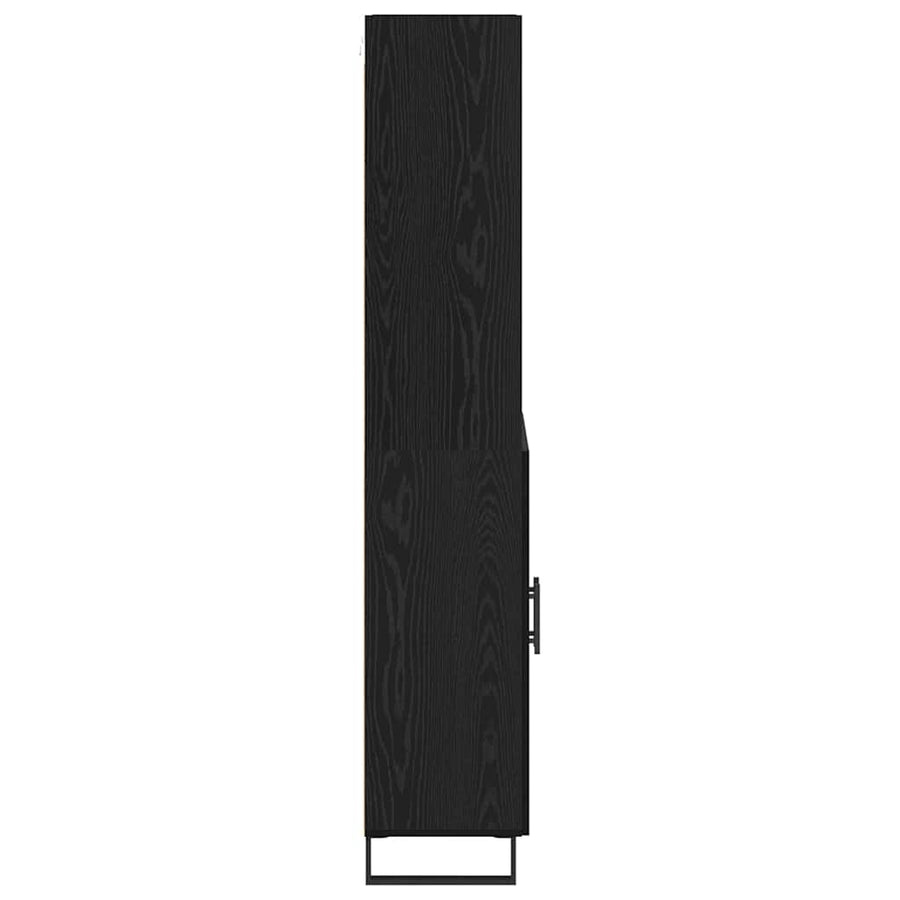 Hoge kast Zwart Eiken 69,5 x 34 x 180 cm Bewerkt hout