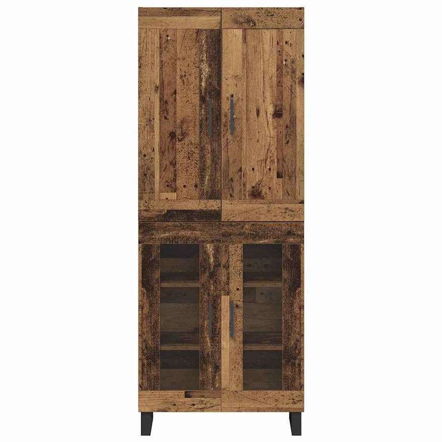 Hoge kast Oudhout 69,5 x 34 x 180 cm Bewerkt hout