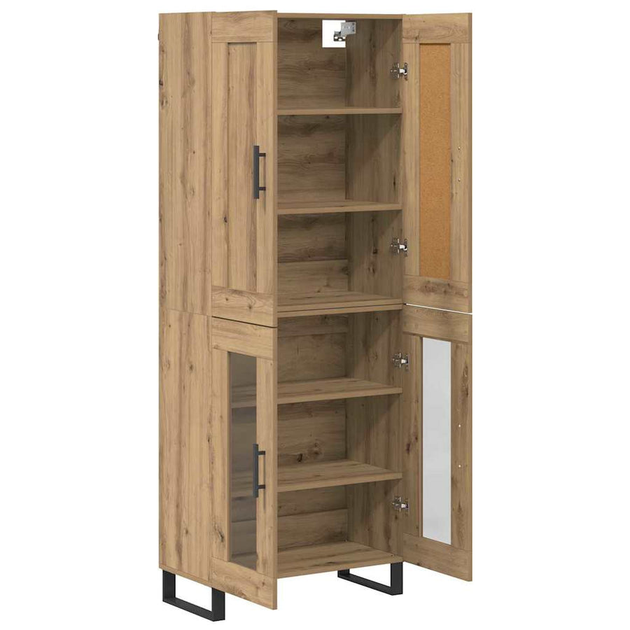 Hoge kast Artisan Eiken 69,5 x 34 x 180 cm Bewerkt hout