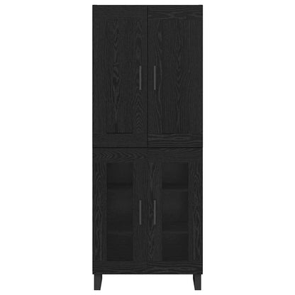 Hoge kast Zwart Eiken 69,5 x 34 x 180 cm Bewerkt hout