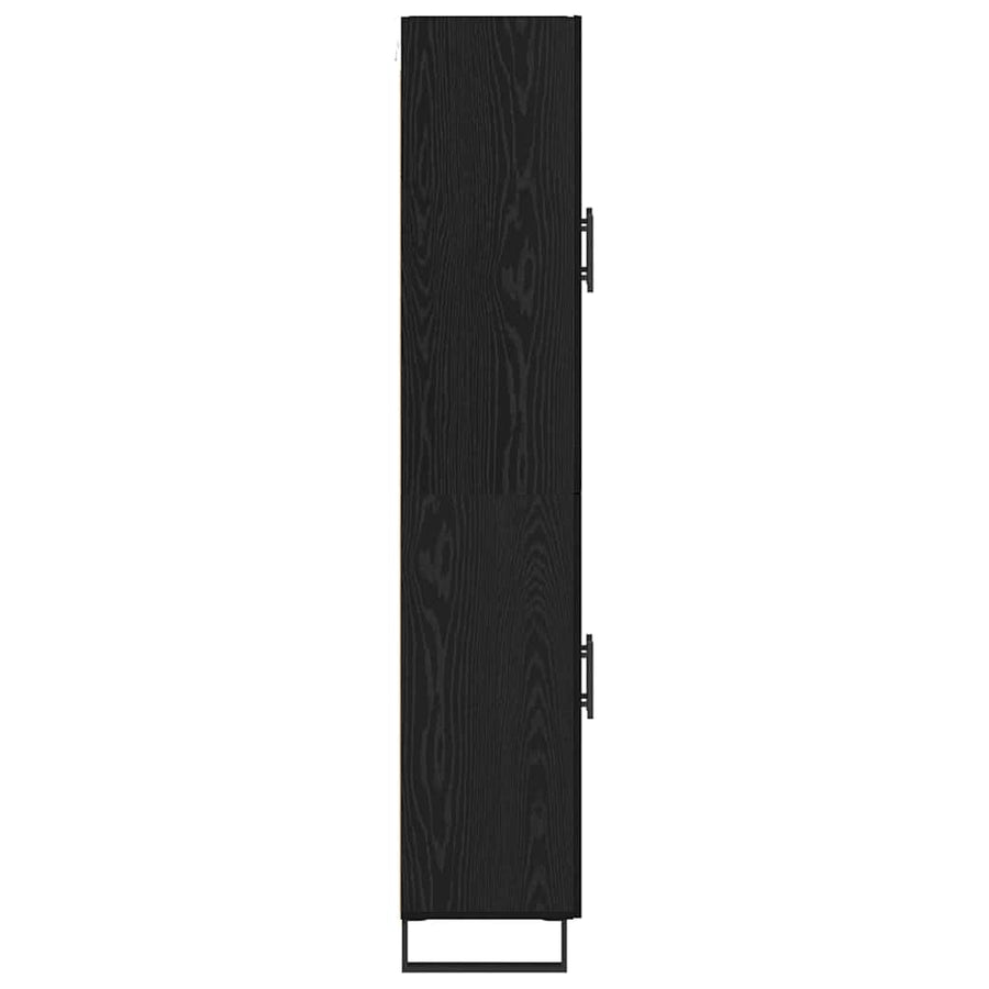 Hoge kast Zwart Eiken 69,5 x 34 x 180 cm Bewerkt hout