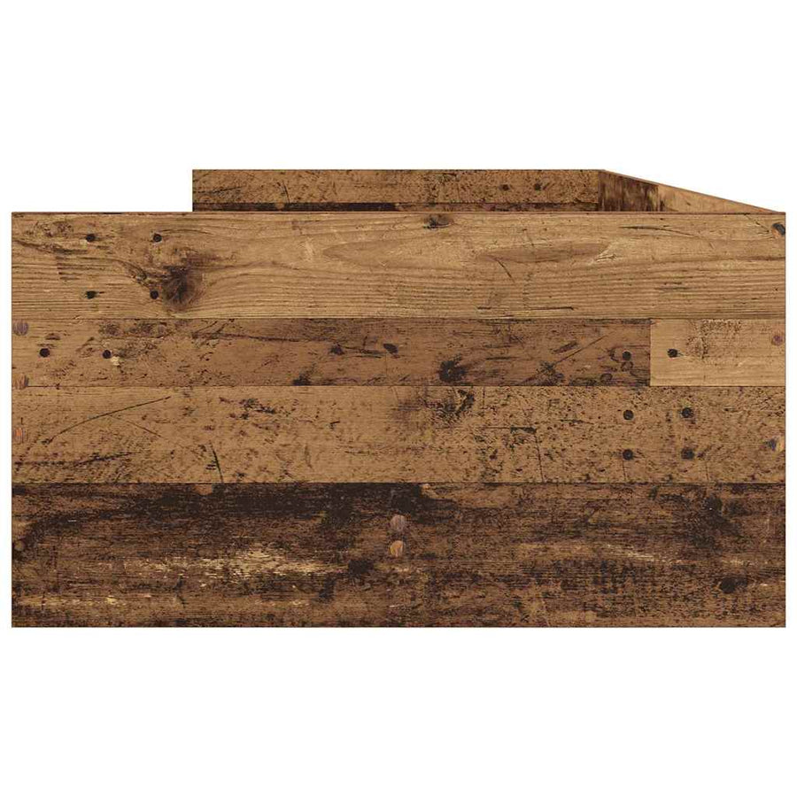 Bedframe met lade Oud Hout 100 x 200 cm Massief grenenhout