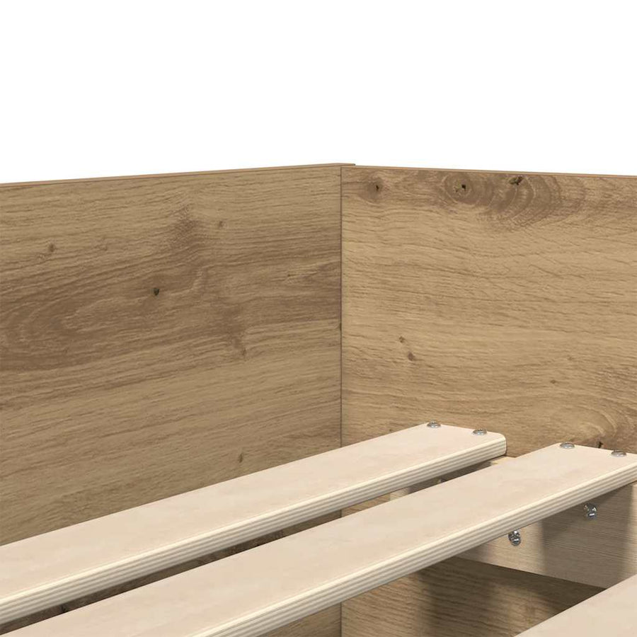 Bedframe met lade Artisan Eiken 100 x 200 cm Massief grenenhout