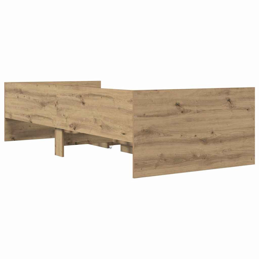 Bedframe met lade Artisan Eiken 100 x 200 cm Massief grenenhout