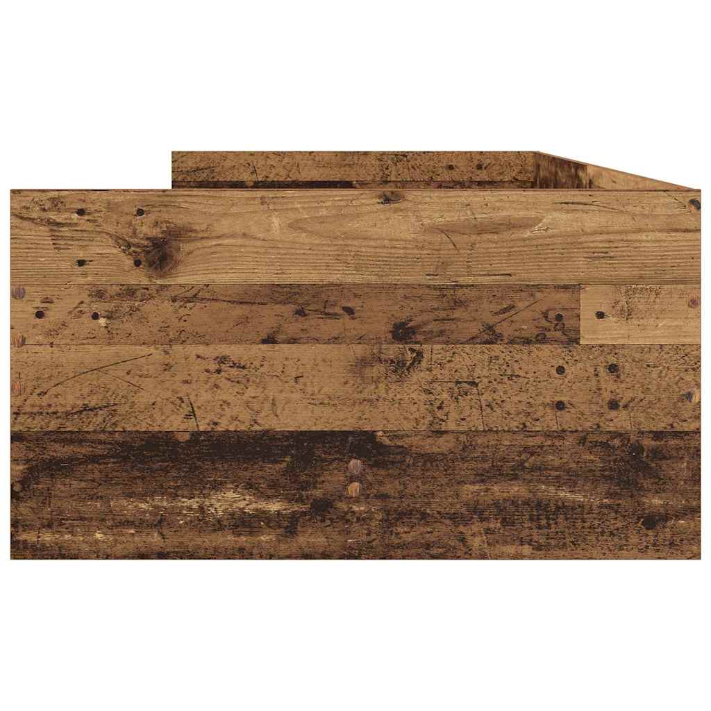 Bedframe met lade Oud Hout 90 x 190 cm Massief grenenhout