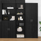 Cabinet Black Oak 50 x 41 x 185 cm Engineered Wood