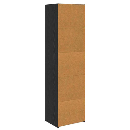 Kast Zwart Eiken 50 x 41 x 185 cm Bewerkt hout