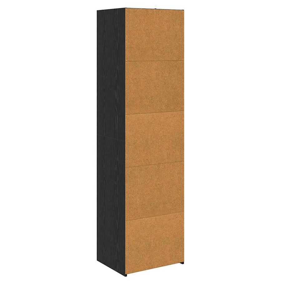 Kast Zwart Eiken 50 x 41 x 185 cm Bewerkt hout