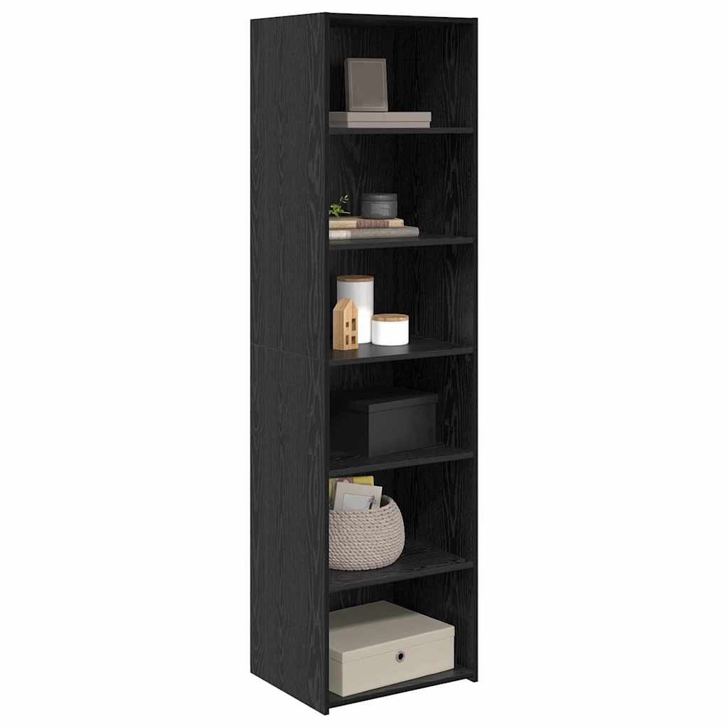Kast Zwart Eiken 50 x 41 x 185 cm Bewerkt hout