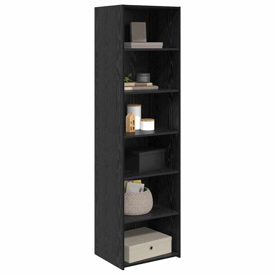 Kast Zwart Eiken 50 x 41 x 185 cm Bewerkt hout