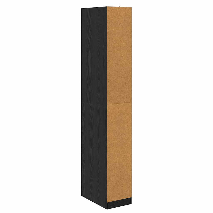 Kledingkast met plank Zwart Eiken 50 x 30 x 200 cm Bewerkt hout