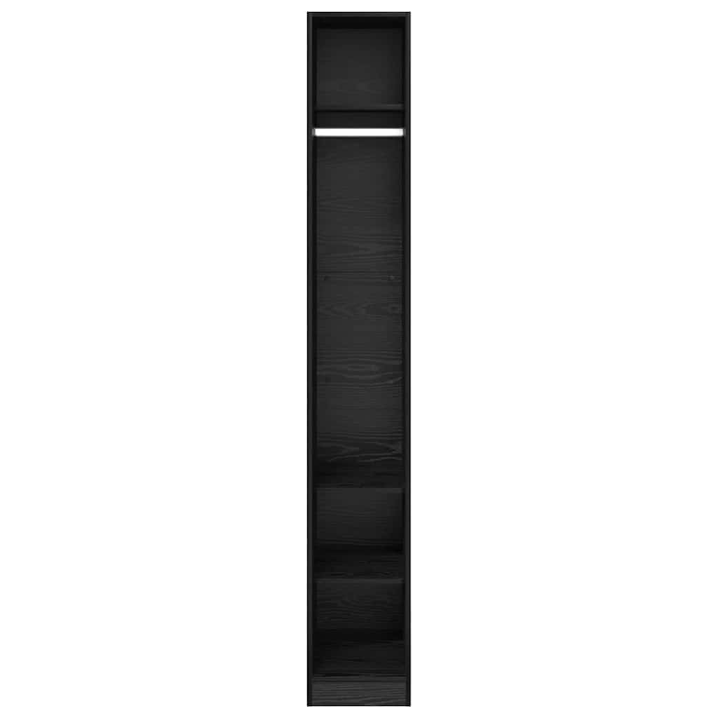 Kledingkast met plank Zwart Eiken 50 x 30 x 200 cm Bewerkt hout