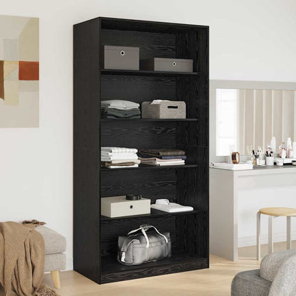 Kledingkast Zwart Eiken 100 x 50 x 200 cm Bewerkt hout