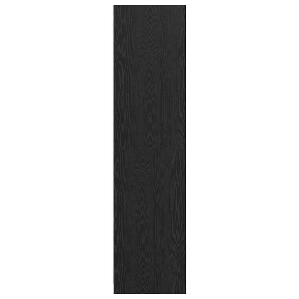 Kledingkast Zwart Eiken 100 x 50 x 200 cm Bewerkt hout