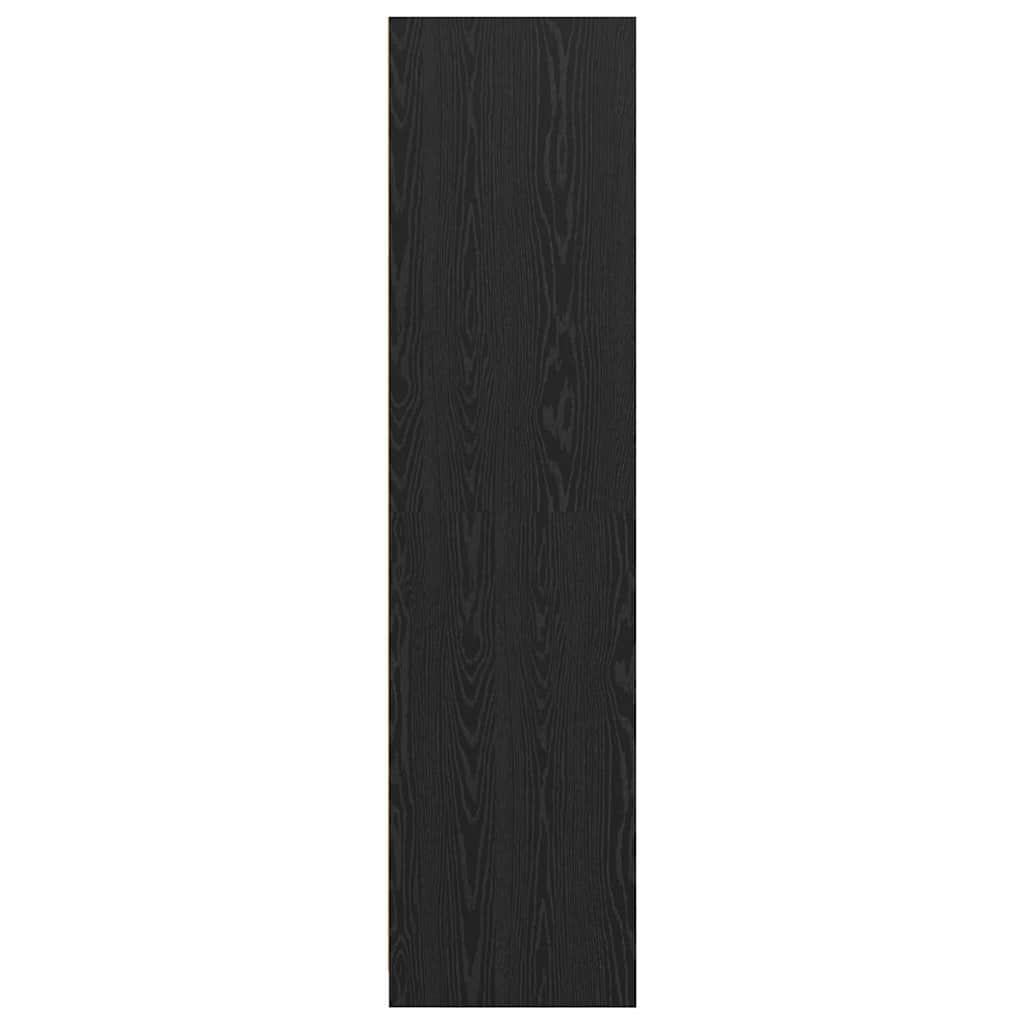 Kledingkast met plank Zwart eiken 30 x 50 x 200 cm Bewerkt hout