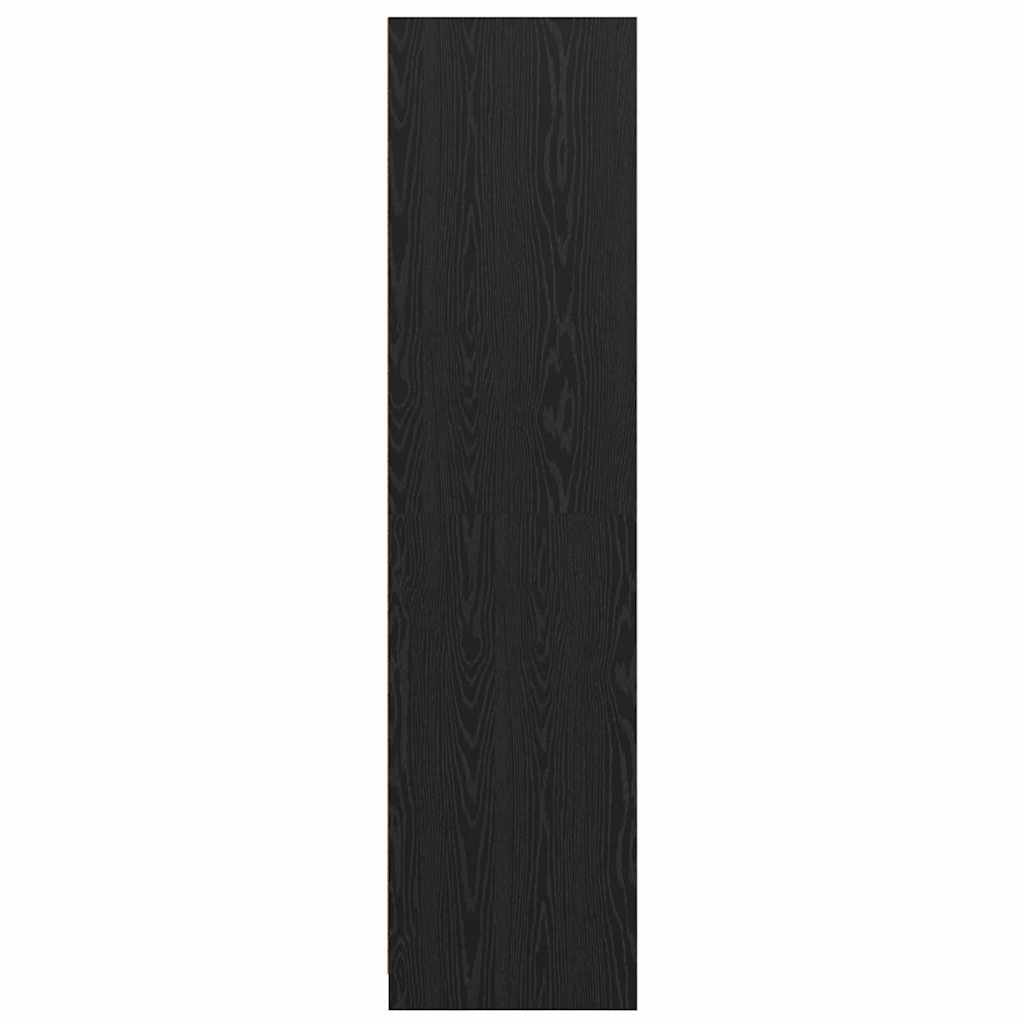 Kledingkast met lade Zwart Eiken 80 x 50 x 200 cm Bewerkt hout