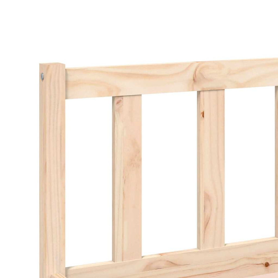 Bedframe Naturel 152 x 203 cm Massief Vurenhout