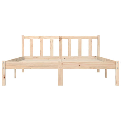Bedframe Naturel 152 x 203 cm Massief Vurenhout