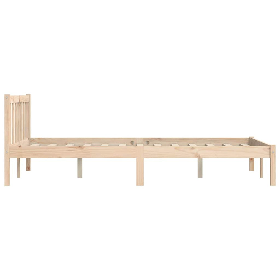 Bedframe Naturel 152 x 203 cm Massief Vurenhout