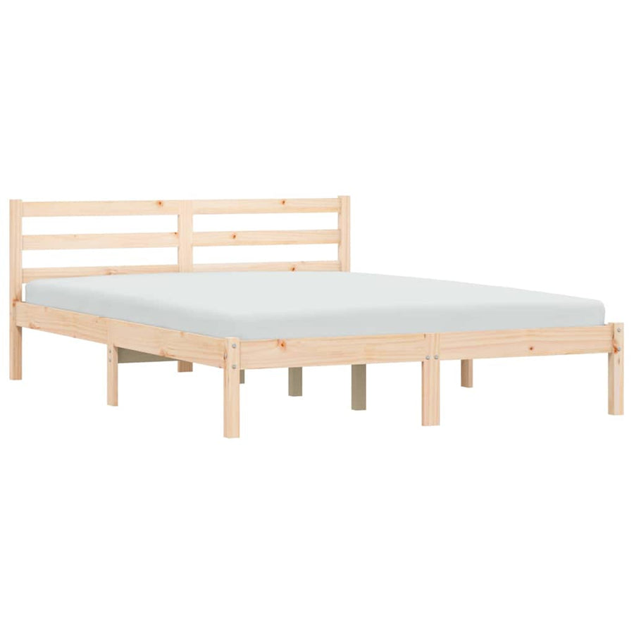 Bedframe Naturel 208,5 x 157,5 x 69,5 cm Massief Vurenhout