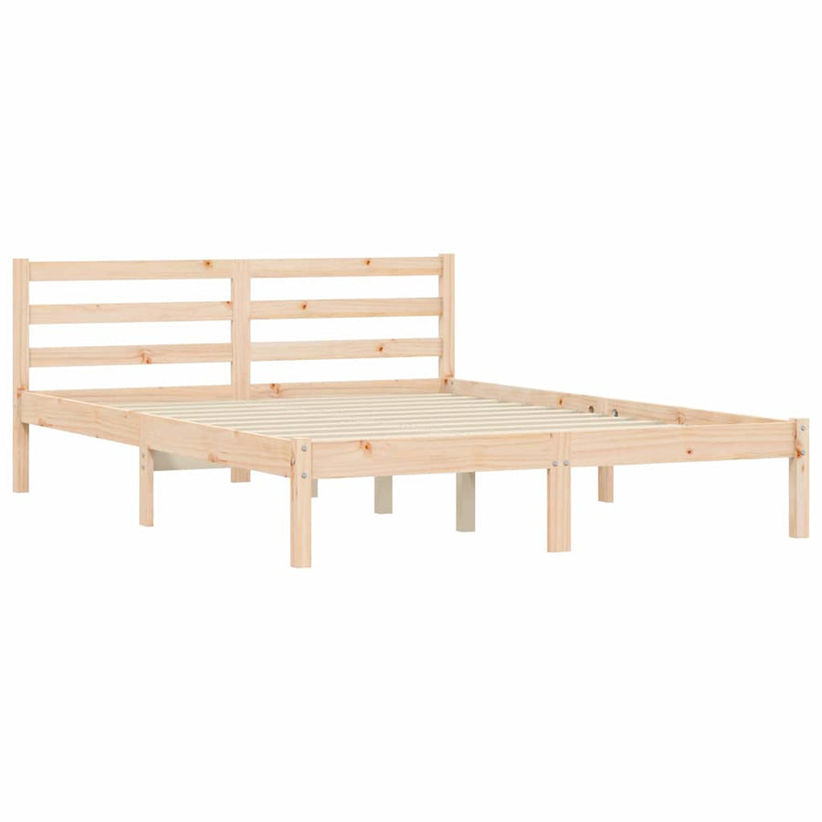 Bedframe Naturel 208,5 x 157,5 x 69,5 cm Massief Vurenhout